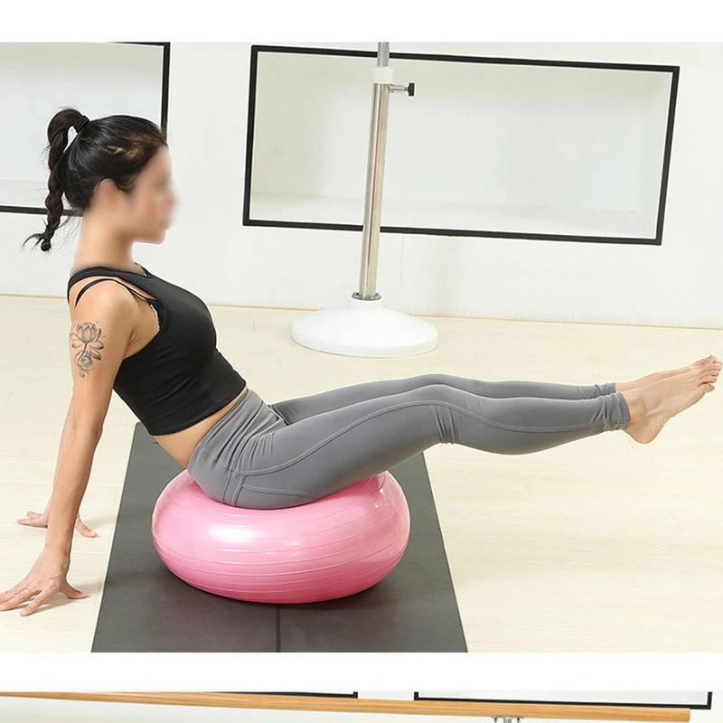 Yoga Donut Ball, Balance, Self-Fitness, Pilates, Childbirth, Treatment, Office Ball Chair, Flexible Seat - Drop, Slip Inflatable Fitness Equipment Esg13080